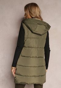 Renee - Zielona Dwustronna Kamizelka Pikowana Miames. Okazja: na co dzień. Kolor: zielony. Materiał: jeans. Wzór: gładki. Styl: sportowy, casual #3