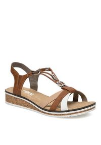 Rieker Sandały V3657-81 Brązowy. Kolor: brązowy. Materiał: syntetyk, skóra #7
