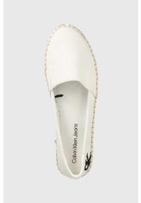 Calvin Klein Jeans espadryle Flatform Espadrille kolor biały na platformie. Nosek buta: okrągły. Kolor: biały. Materiał: guma. Obcas: na platformie #3