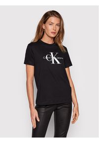 Calvin Klein Jeans T-Shirt J20J219142 Czarny Regular Fit. Kolor: czarny. Materiał: bawełna