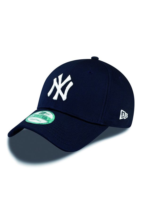 New Era - Czapka League Yankees. Kolor: niebieski. Materiał: tkanina, bawełna. Wzór: gładki