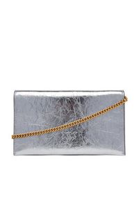 Pinko - PINKO Torebka Flat Purse Mini AI 25-26 PCPL 105347 A2OT Srebrny. Kolor: srebrny. Materiał: skórzane #4