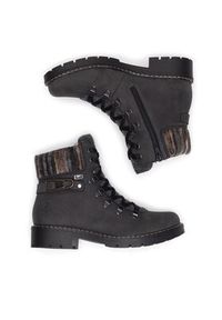 Rieker Trzewiki Y9131-45 Szary. Kolor: szary. Materiał: materiał #4