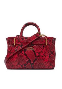 TOMMY HILFIGER - Tommy Hilfiger Torebka American Icon Micro Tote Snake AW0AW18820 Czerwony. Kolor: czerwony. Materiał: skórzane #7