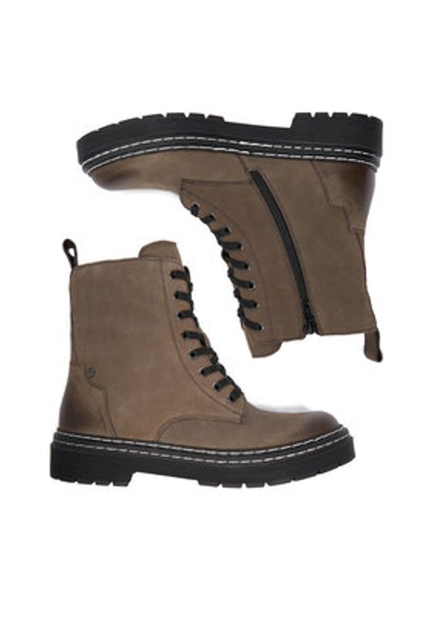 Lasocki Trzewiki CEO-WI23-MICHAELA-02 Szary. Kolor: szary. Materiał: skóra, nubuk