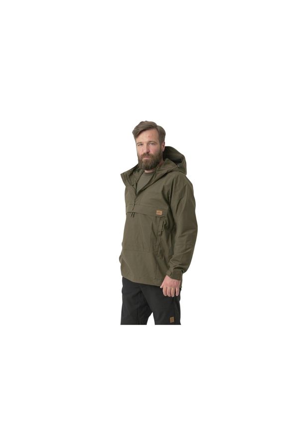 Kurtka turystyczna męska Helikon-Tex Woodsman Anorak. Kolor: zielony. Materiał: poliester, bawełna, elastan. Sport: turystyka piesza