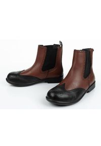 Buty robocze ochronne Lavoro 6036.42 brązowe czarne. Kolor: brązowy, wielokolorowy, czarny. Materiał: skóra. Szerokość cholewki: normalna #4