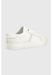 Calvin Klein Jeans sneakersy kolor biały. Nosek buta: okrągły. Zapięcie: sznurówki. Kolor: biały. Materiał: materiał, guma #5