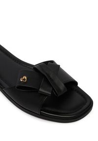 Love Moschino - LOVE MOSCHINO Klapki JA28142G0OIE0000 Czarny. Kolor: czarny. Materiał: skóra #4