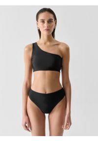 outhorn - Góra od bikini - czarna. Kolor: czarny. Materiał: skóra, tkanina, syntetyk, elastan, materiał, poliester. Wzór: gładki #6