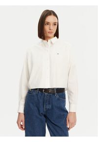 Tommy Jeans Koszula DW0DW19354 Biały Relaxed Fit. Kolor: biały. Materiał: bawełna