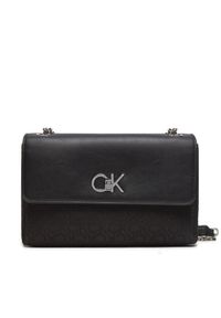 Calvin Klein Torebka Re-Lock Conv Shoulder Bag_Jqc K60K612641 Czarny. Kolor: czarny. Materiał: skórzane #1