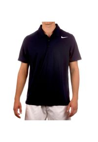 Nike - POLO TENIS męskie. Typ kołnierza: polo. Kolor: niebieski. Materiał: materiał, tkanina, skóra. Technologia: Dri-Fit (Nike). Sport: tenis