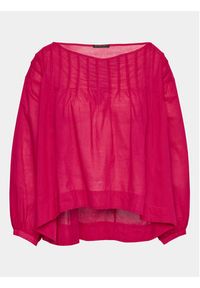 Sisley Bluzka 5HO1LQ040 Różowy Regular Fit. Kolor: różowy. Materiał: bawełna #4