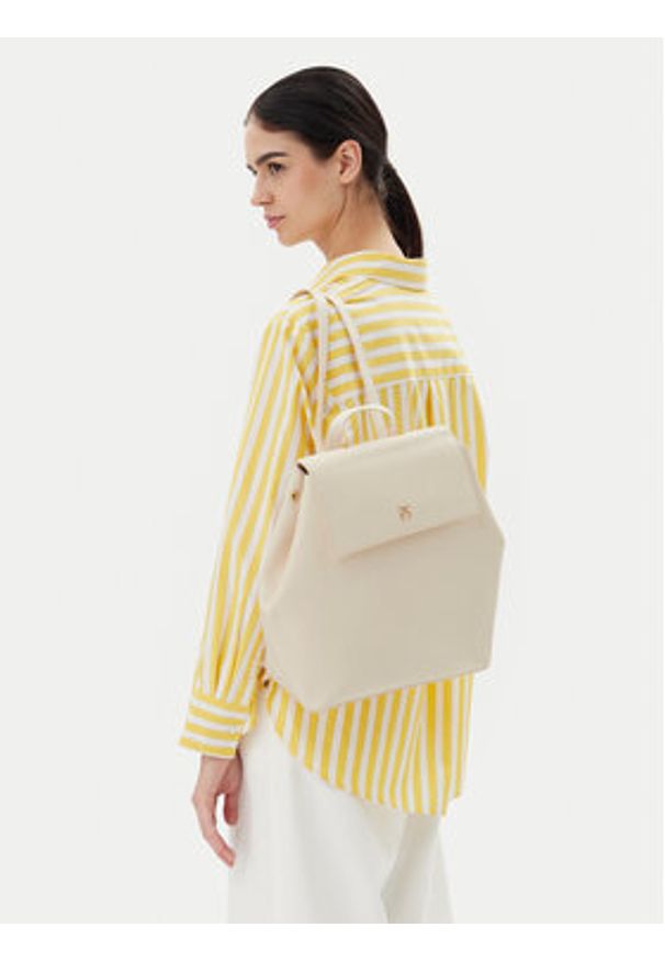 TOMMY HILFIGER - Tommy Hilfiger Plecak Th Legacy Backpack AW0AW17407 Beżowy. Kolor: beżowy. Materiał: skóra