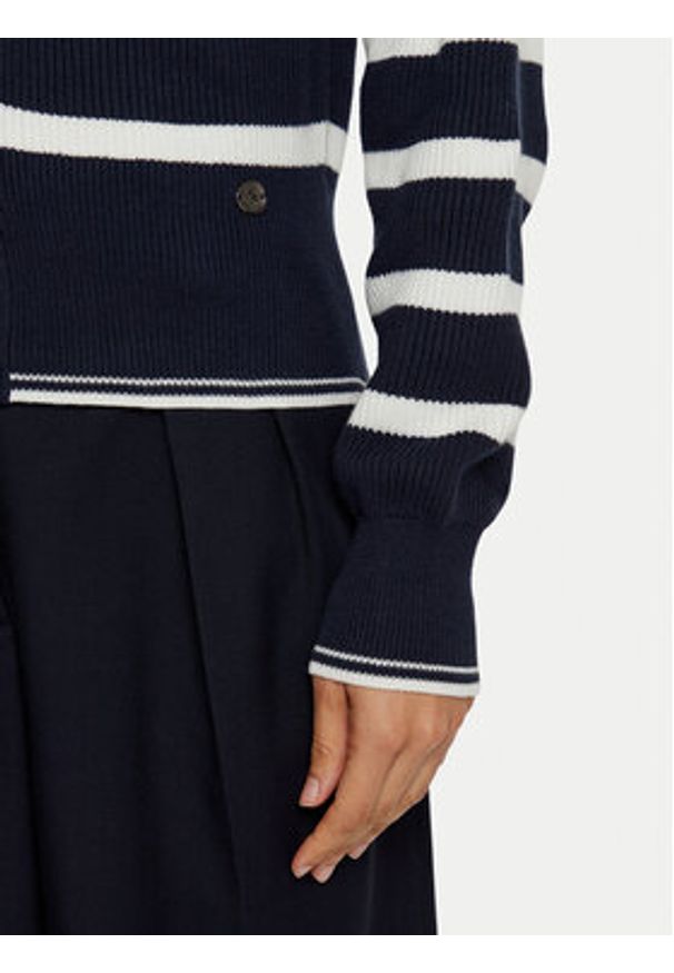 U.S. Polo Assn. Kardigan WUP0806 Granatowy Regular Fit. Typ kołnierza: polo. Kolor: niebieski. Materiał: bawełna