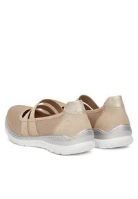Rieker Półbuty L3281-62 Beżowy. Kolor: beżowy. Materiał: materiał #3