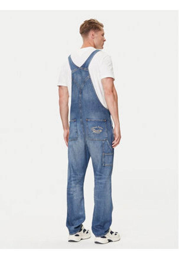 Tommy Jeans Ogrodniczki Classic DM0DM21244 Niebieski Straight Fit. Kolor: niebieski