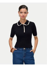 Vero Moda Sweter Manon 10336939 Czarny Slim Fit. Kolor: czarny. Materiał: wiskoza #1