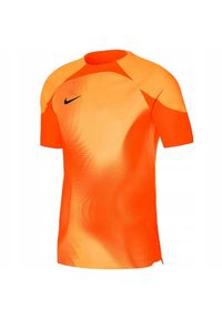 Nike - Męska Koszulka Bramkarska Gardien 4 DriFIT Z Krótkim Rękawem. Kolor: pomarańczowy, wielokolorowy, żółty. Długość rękawa: krótki rękaw. Długość: krótkie. Sport: turystyka piesza