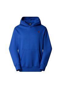 Bluza męska The North Face Icons 0A8EU8CZ61 - granatowa. Okazja: na co dzień. Typ kołnierza: kaptur. Kolor: niebieski. Materiał: bawełna, materiał, polar. Wzór: aplikacja. Styl: klasyczny, casual #1