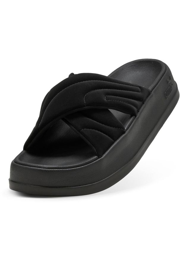 Plaskanie damskie Puma Leadcat Platform. Kolor: czarny. Materiał: materiał, syntetyk. Obcas: na platformie. Styl: sportowy