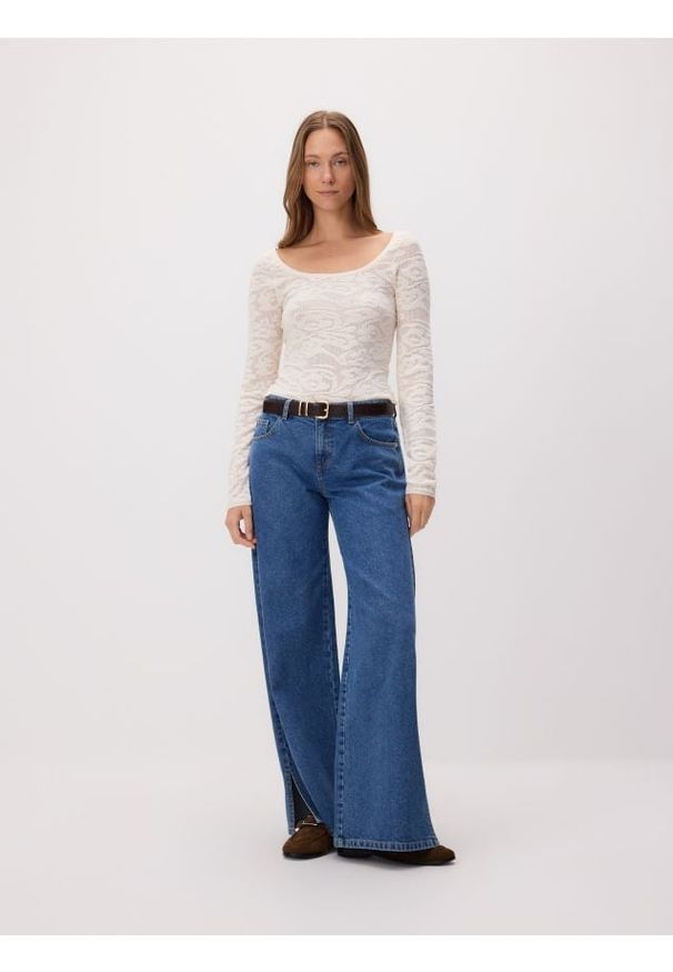 Reserved - Sweter z wiskozą - złamana biel. Materiał: wiskoza