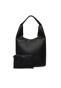 Calvin Klein Torebka Slouchy Pebble Medium Bag LV04F3596G Czarny. Kolor: czarny. Materiał: skórzane #6