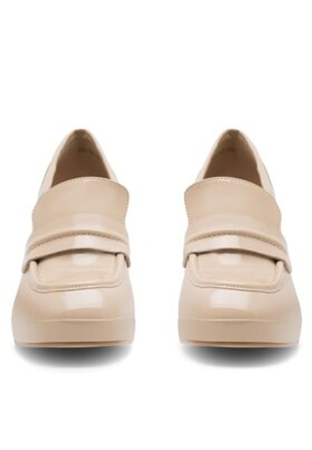 Sergio Bardi Półbuty WYL2956-8Z-SB Beżowy. Kolor: beżowy. Materiał: lakier, skóra