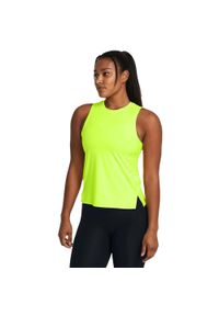 Under Armour - Koszulka damska tank top UNDER ARMOUR 1383363 bez rękawów. Kolor: żółty. Materiał: nylon. Długość rękawa: bez rękawów