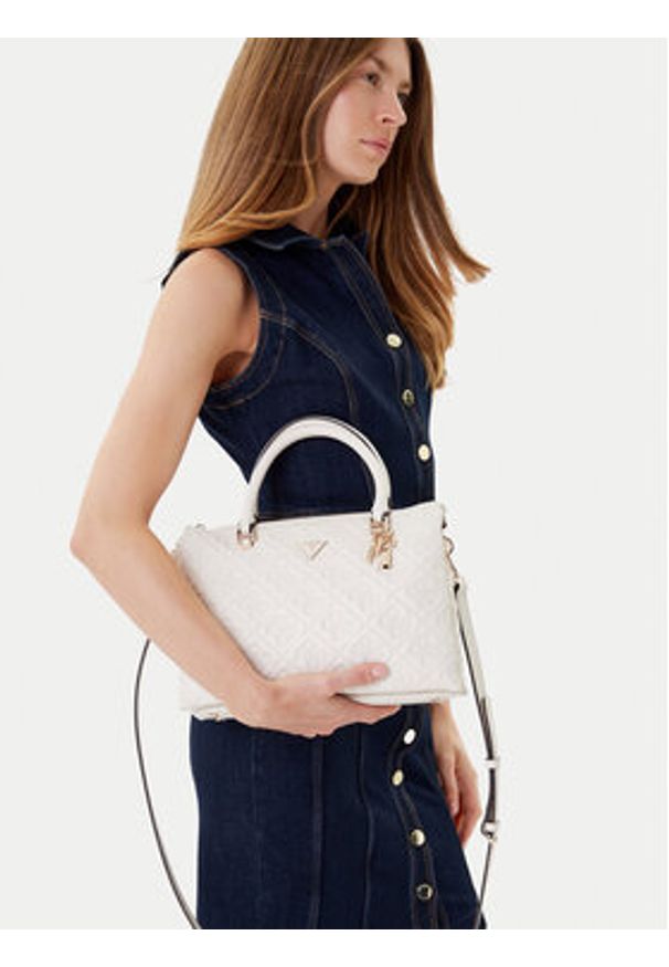Guess Torebka Adelasia HWQL96 58060 Biały. Kolor: biały. Materiał: skórzane