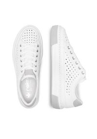 Rieker Sneakersy L8849-80 Biały. Kolor: biały. Materiał: skóra #4