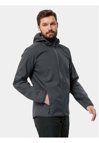 Jack Wolfskin Kurtka softshell Bornberg Hoody 1307471 Czarny Regular Fit. Kolor: czarny. Materiał: syntetyk #1