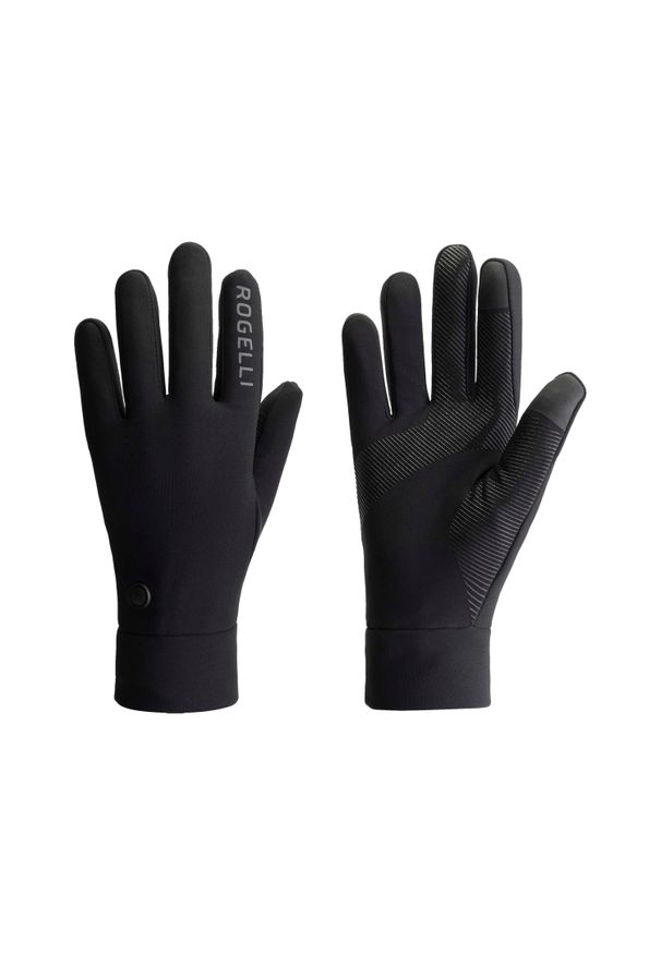 ROGELLI - Zimowe rękawiczki sportowe męskie Rogelli Essential Thermal z membraną. Kolor: czarny. Materiał: skóra. Sezon: zima