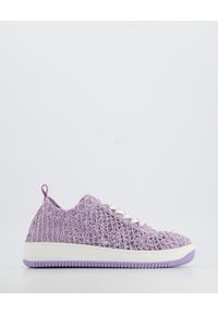 Venezia - FIOLETOWE SNEAKERSY Z MATERIAŁU RMS-175S VIOLA. Kolor: fioletowy. Materiał: materiał. Obcas: na obcasie. Wysokość obcasa: średni