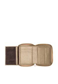 Wittchen - Damski portfel ze skórzanej plecionki mały. Kolor: złoty. Materiał: skóra. Wzór: aplikacja #2