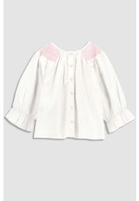 COCCODRILLO - Coccodrillo bluzka bawełniana dziecięca kolor biały z aplikacją. Kolor: biały. Materiał: bawełna. Długość rękawa: długi rękaw. Długość: długie. Wzór: aplikacja #4