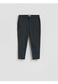 Reserved - Spodnie chino slim fit - czarny. Kolor: czarny. Materiał: dzianina #1