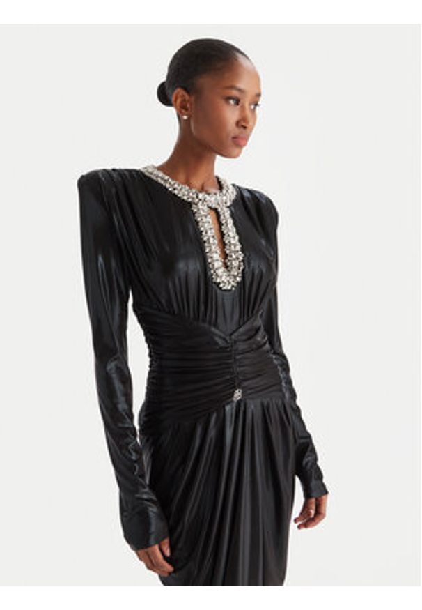 Babylon Sukienka wieczorowa S00835 Czarny Regular Fit. Kolor: czarny. Materiał: syntetyk. Styl: wizytowy