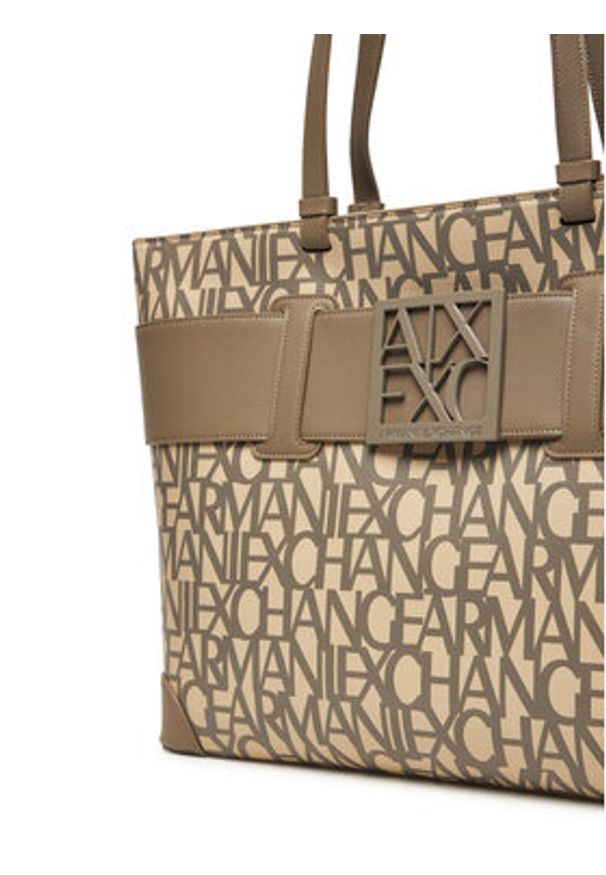 Armani Exchange Torebka 949127 3F742 M1014 Beżowy. Kolor: beżowy. Materiał: skórzane