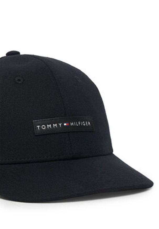TOMMY HILFIGER - Tommy Hilfiger Czapka z daszkiem Logo Patch Canvas Baseball Cap AM0AM14119 Czarny. Kolor: czarny. Materiał: bawełna