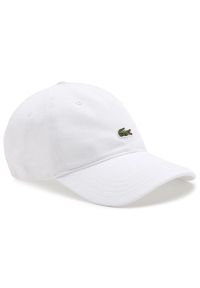 Czapka Lacoste Caps And Hats RK0491-001 - biała. Kolor: biały. Materiał: bawełna, tkanina. Sezon: lato. Styl: casual, klasyczny, street