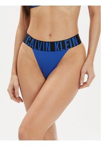 Calvin Klein Underwear Stringi 000QF7638E Granatowy. Kolor: niebieski. Materiał: syntetyk #1