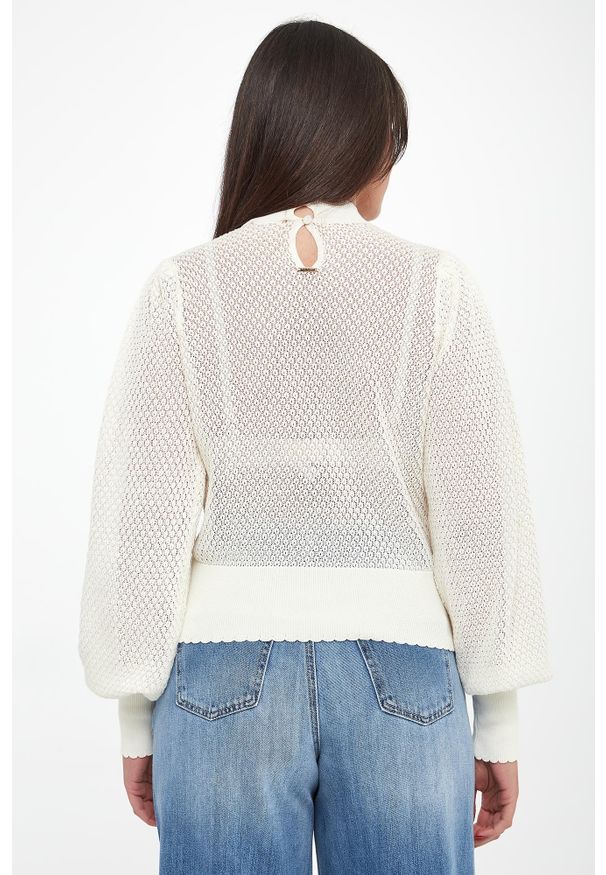 Twinset Milano - Sweter damski ażurowy TWINSET. Wzór: ażurowy