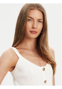 Guess Top W5YR10 Z0130 Biały Regular Fit. Kolor: biały. Materiał: syntetyk #5