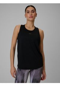 4f - 4F Top loose treningowy szybkoschnący damski - czarny XS. Kolor: czarny. Materiał: tkanina. Sport: fitness, joga i pilates #1