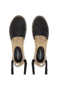OFF-WHITE - Off-White Espadryle OWIB015S23LEA0011010 Czarny. Kolor: czarny. Materiał: skóra #6