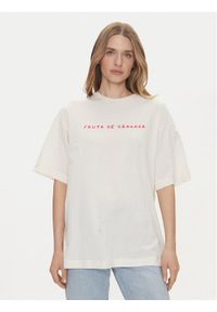 Vero Moda T-Shirt Taz Hailey 10337839 Biały Regular Fit. Kolor: biały. Materiał: bawełna