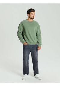Sinsay - Bluza basic comfort fit - zielony. Kolor: zielony