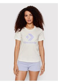 Converse T-Shirt Star Chevron 10018569-A40 Biały Regular Fit. Kolor: biały. Materiał: bawełna